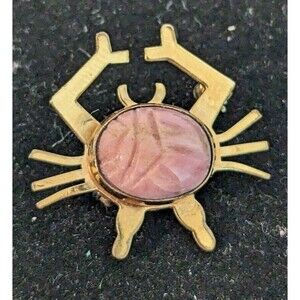 Mid Century Scarab Crab Brooch